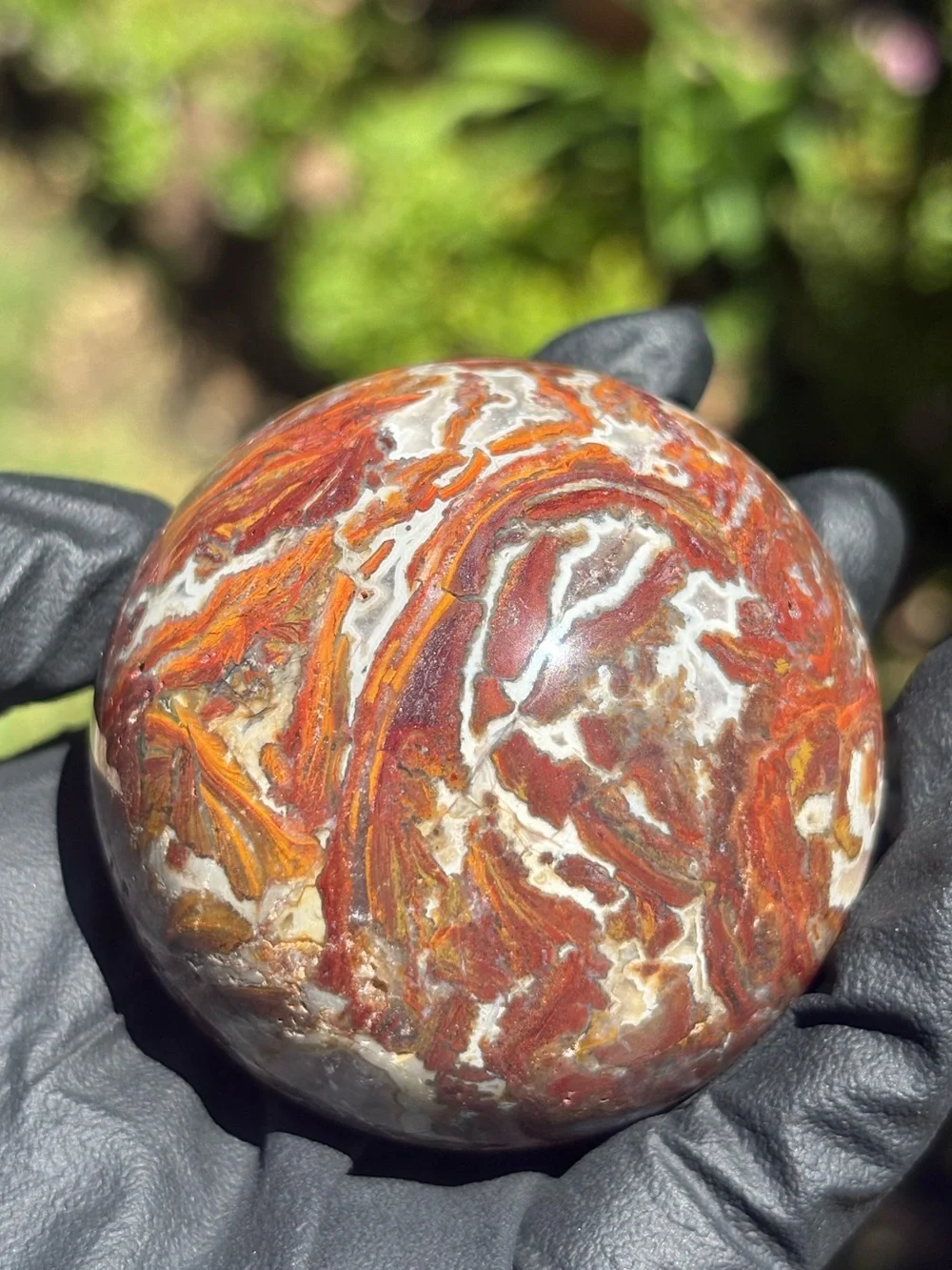 Warring State Agate Crystal Sphere with Natural Imperfections